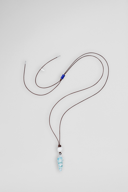 Azure Pugiliana Cord Pendant