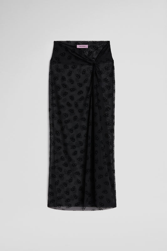 MONOGRAM KNOTTED SKIRT