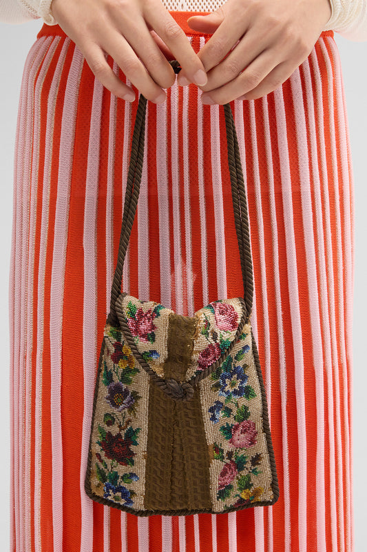 HAND EMBROIDERED PURSE - 19th c.