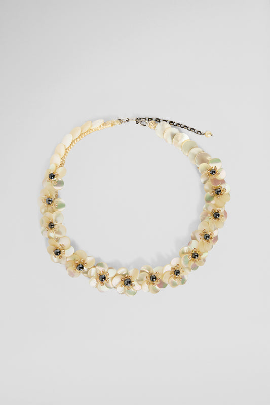 MOTHER OF PEARL FLOWER NECKLACE
