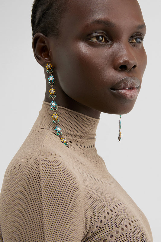 FLORAL DROP EARRINGS - GUCCI