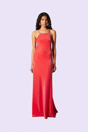 LUNA DRESS - LUREX RED