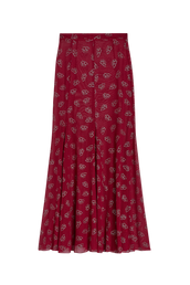 PETAL SKIRT - IRIDESCENT BORDEAUX