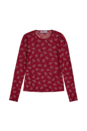 LONG SLEEVE SKIMPY T - IRIDESCENT BORDEAUX