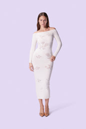 MONOGRAM DRESS - OFF WHITE