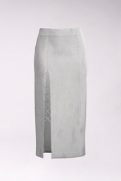 SCIO SKIRT - OFF WHITE SILVER