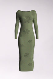 MONOGRAM DRESS - MILITARY GREEN