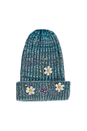 KNITTED BEANIE - LIGHT BLUE MELANGE HOLIDAY EDITION