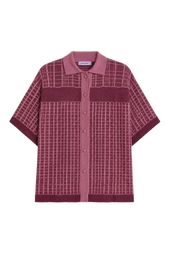 KNIT TURIST SHIRT - BORDEAUX PINK