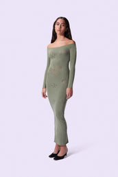 MONOGRAM DRESS - MILITARY GREEN