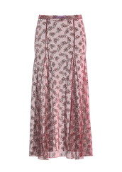 PETAL SKIRT - IRIDESCENT BORDEAUX