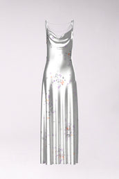 ITA DRESS - LAMINATED SILVER BUTTERFLY