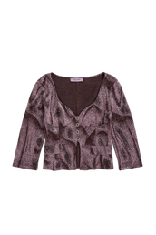 VINNIE STRUCTURED TOP - PINK BROWN