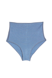 KNITTED MICRO SHORT - OFF WHITE LIGHT BLUE