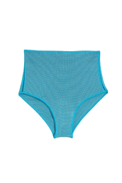 KNITTED MICRO SHORT - OFF WHITE LIGHT BLUE