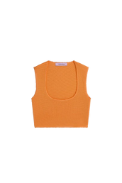 KNITTED BRA-TOP - ORANGE YELLOW