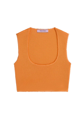 KNITTED BRA-TOP - ORANGE YELLOW
