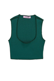 KNITTED BRA-TOP - MEADOW GREEN