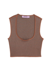 KNITTED BRA-TOP - ORANGE GREY