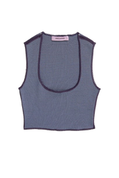 KNITTED BRA-TOP - LIGHT BLUE PURPLE