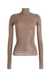 SECOND SKIN MOCK-NECK - SAND