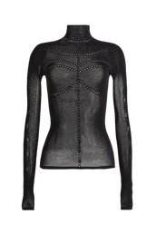 SECOND SKIN MOCK-NECK - BLACK