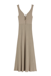 TIE UP DRESS - BEIGE