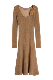 WINTER LACE DRESS - BEIGE MELANGE