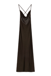 KNIT ITA DRESS - BROWN BLACK