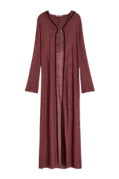 HOODED OVERCOAT - BORDEAUX PINK