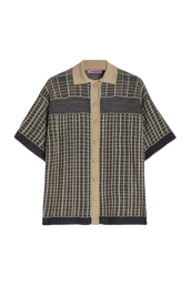 KNIT TURIST SHIRT - NAVY GOLD