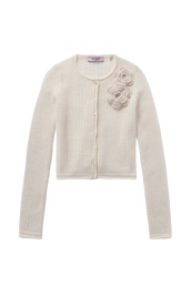 WINTER LACE CARDIGAN - OFF WHITE