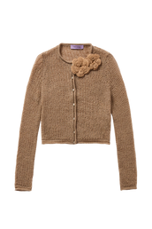 WINTER LACE CARDIGAN - BEIGE MELANGE