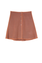 KNITTED MINI SKIRT - ORANGE GREY