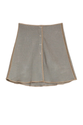 KNITTED MINI SKIRT - NUDE COBALT