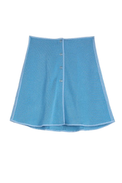 KNITTED MINI SKIRT - PEARL LIGHT BLUE