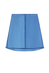 KNITTED MINI SKIRT - PEARL BLUE