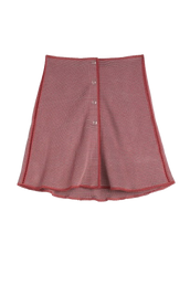 KNITTED MINI SKIRT - BURNT BEIGE
