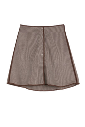 KNITTED MINI SKIRT - TOBACCO BEIGE