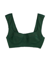 KNITTED TOP - GREEN GREY