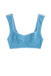 KNITTED TOP - PEARL LIGHT BLUE