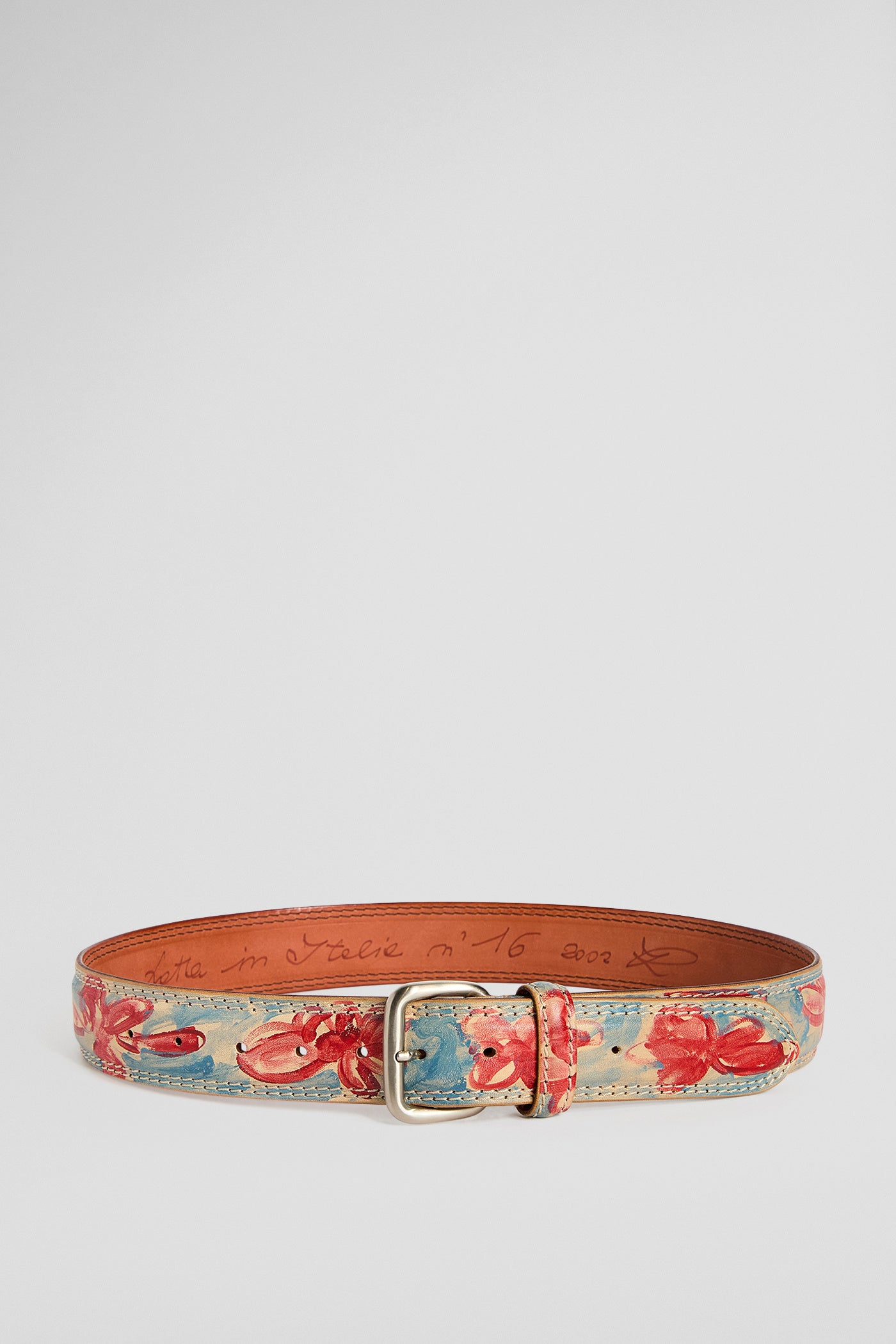 HAND-PAINTED LEATHER BELT - MCM