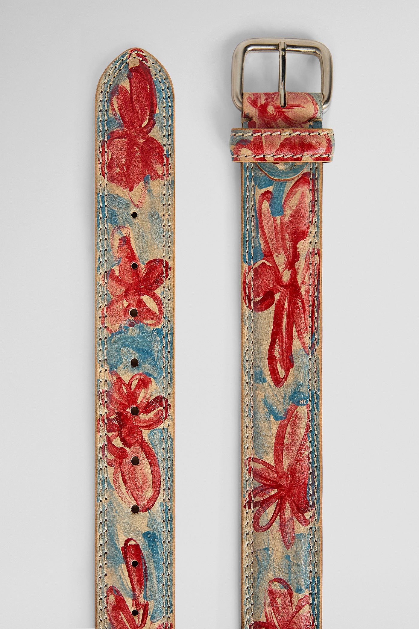 HAND-PAINTED LEATHER BELT - MCM