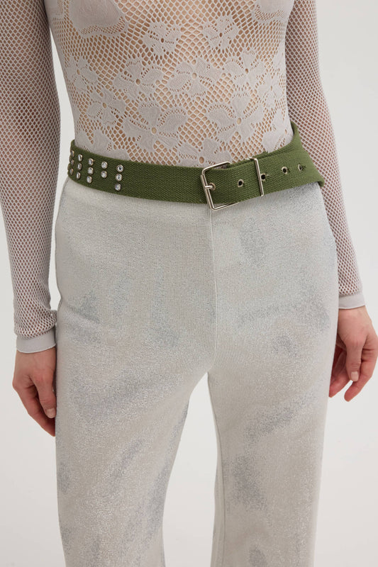 STUDDED TEXTILE BELT - VINTAGE